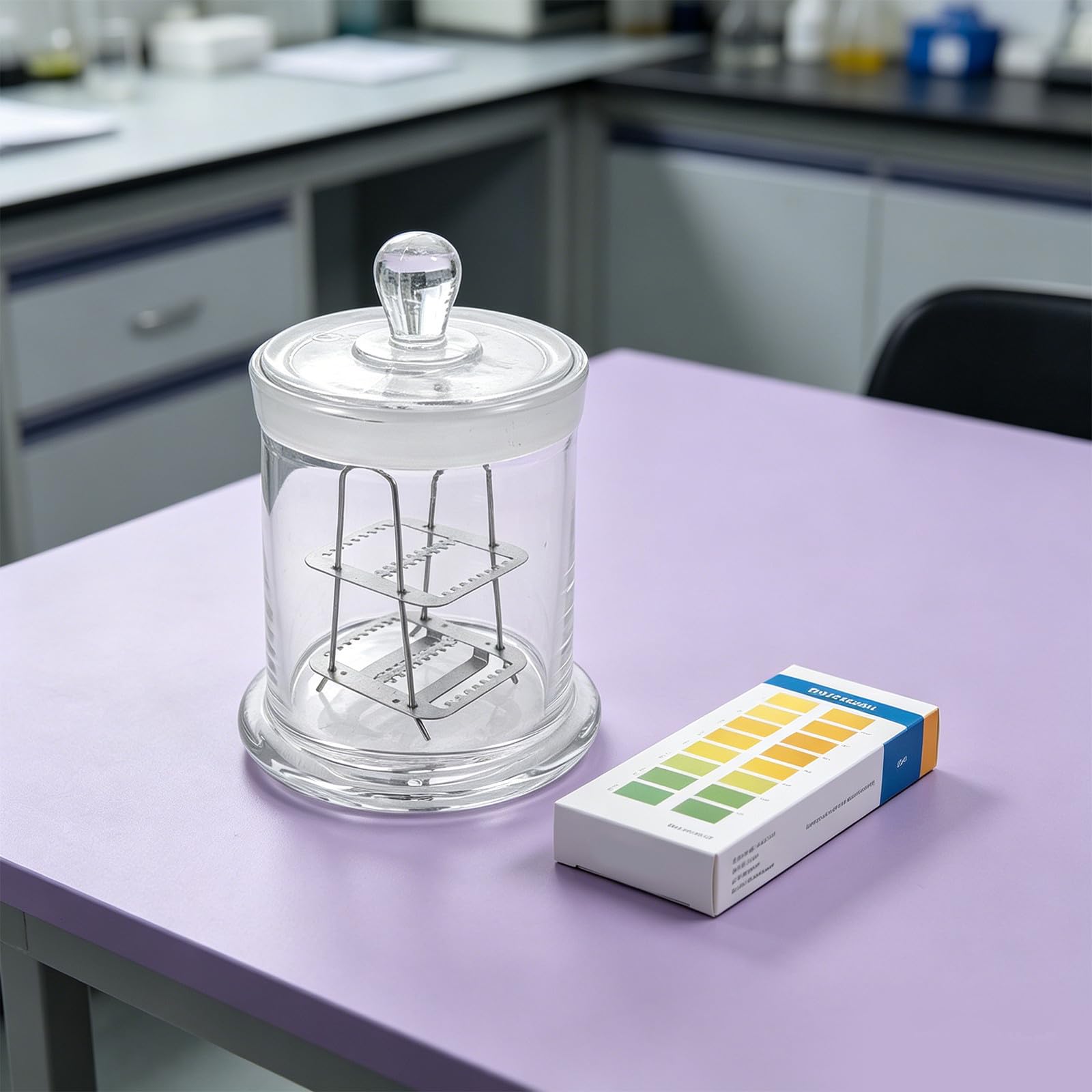 Soporte para Portaobjetos de Vidrio con Capacidad para 26 Láminas, Diseño Seguro con Bordes Redondeados y Resistencia Química Adecuado para Laboratorios Escolares