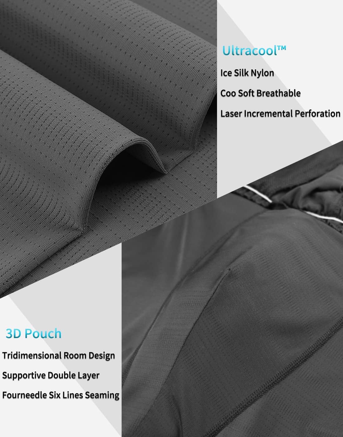 LUCOWEE Mens Swim Trunks Comfortable Compression Liner Swim Shorts Zipper Pockets Quick Dry 7" Inseam Bathing Suit Swimsuits - Image 6