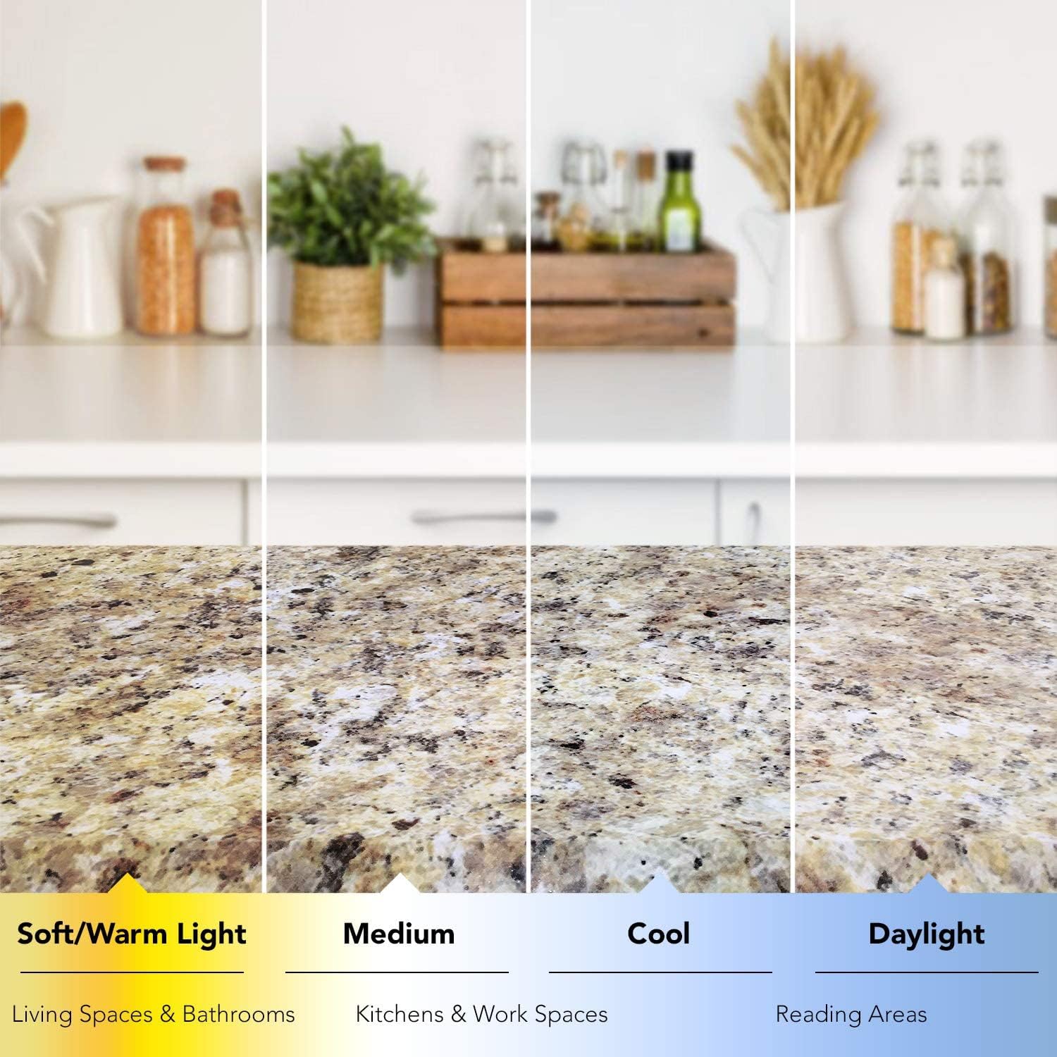 Instant Granite Premium Kitchen Countertop Vinyl Laminate Cover | Easy Installation | Displays No Seams | Peel & Stick | Durable Self-Adhesive | 36” x 216” | Marble Design | Venetian Gold (18ft)