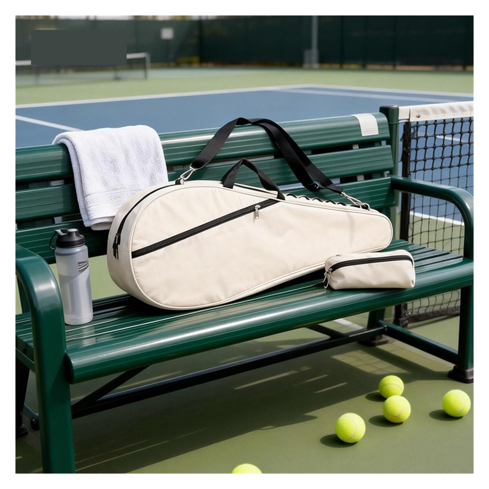 Custodia for Racchetta Da Badmiton Tennis for Varie Racchette Spalla Unisex In Fibra Di Carbonio Eva Con Faccia Morbida