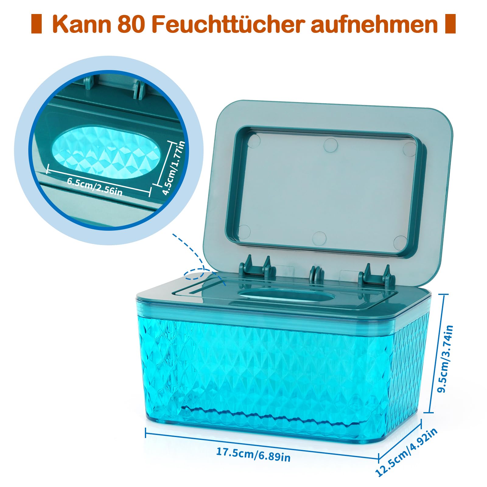 Feuchttücher Box baby Boxen für Babypflegetücher BPA Frei Toilettenpapier Box mit Deckel Tissue Aufbewahrungskoffer für Zuhause und Büro (Grün Box)