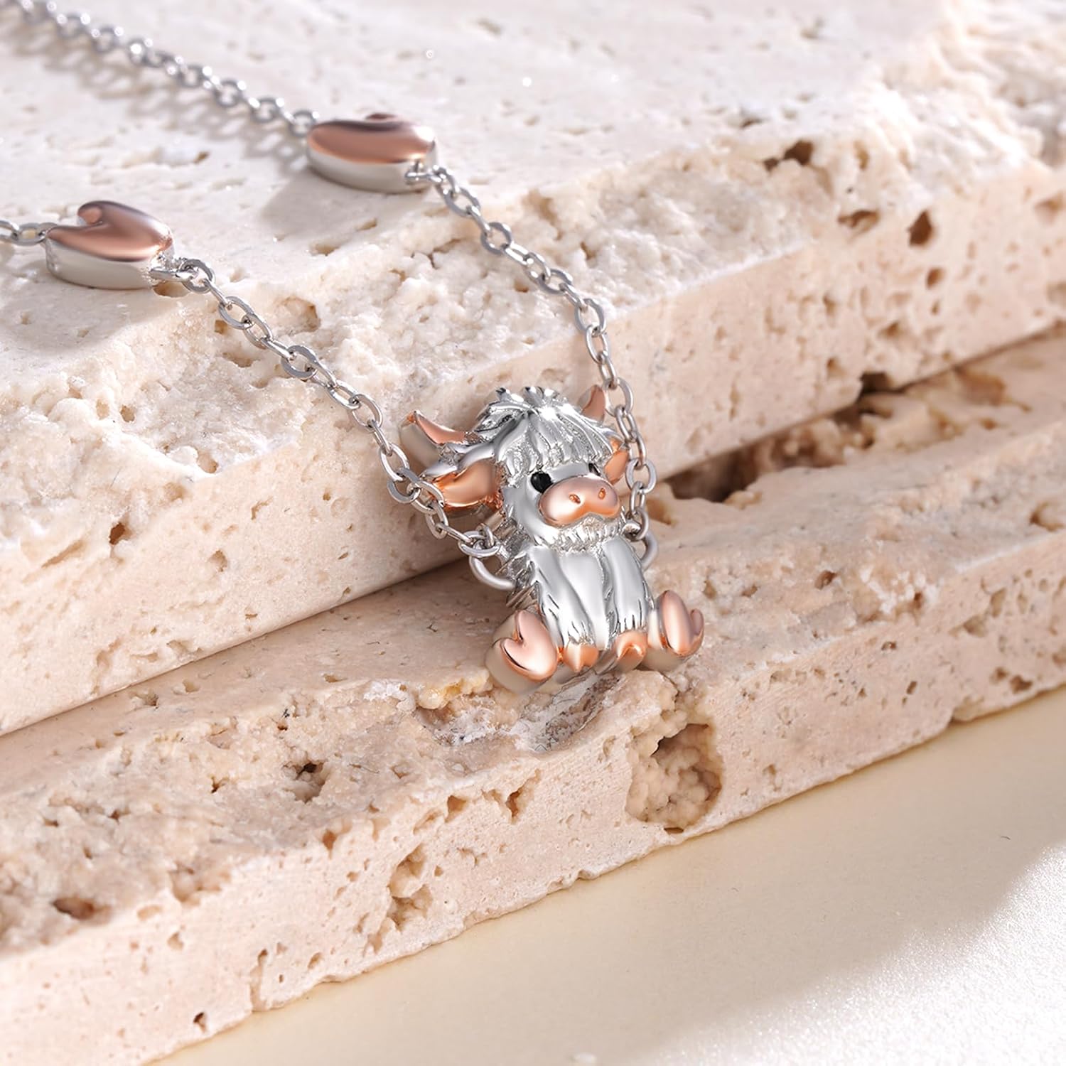 Highland Cow Bracelet for Women 925 Sterling Silver Animal Bracelets Highland Cow Decor Jewelry Gifts for Women - Image 3