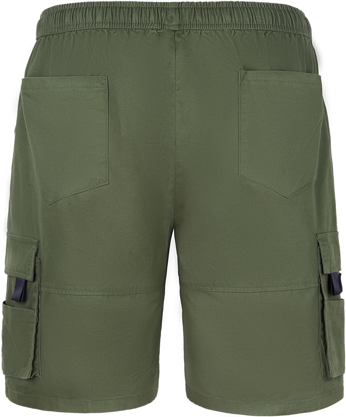 Wirltte Mens Casual Shorts Elastic Waist Cargo Shorts Causal Work Shorts with 6 Pockets