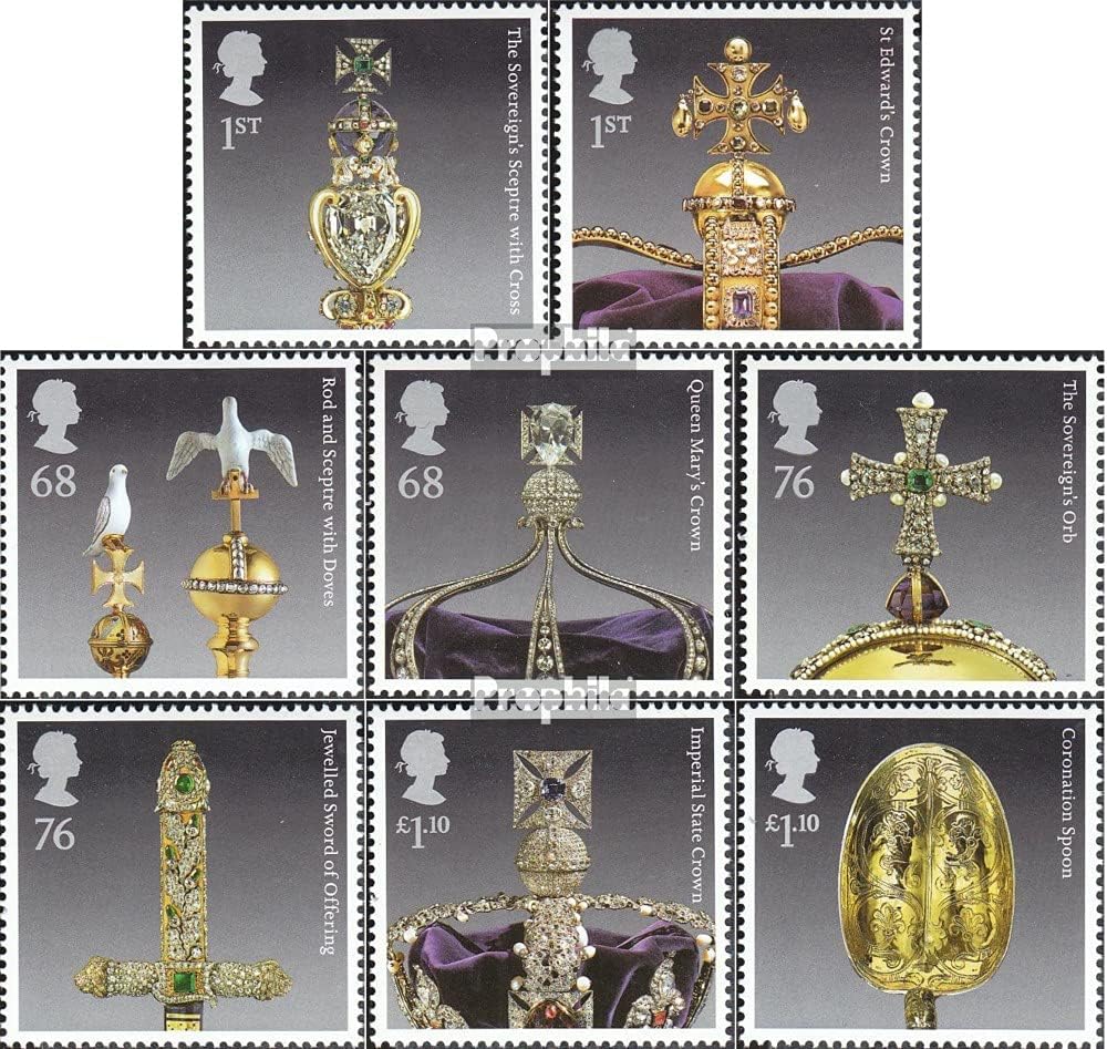 United Kingdom 3126-3133 (Complete.Issue.) unmounted Mint/Never hinged ** MNH 2011 Kronjuwelen (Stamps for Collectors) Minerals/Fossils/Jewelry/Watches