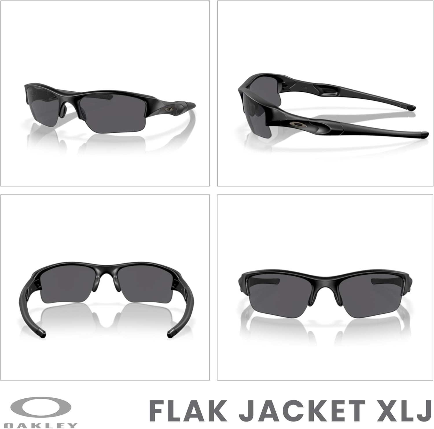 Oakley Flak Jacket XLJ OO9009 Rectangle Sunglasses for Men+ Bundle Accessory Leash Kit, Microfiber Pouch