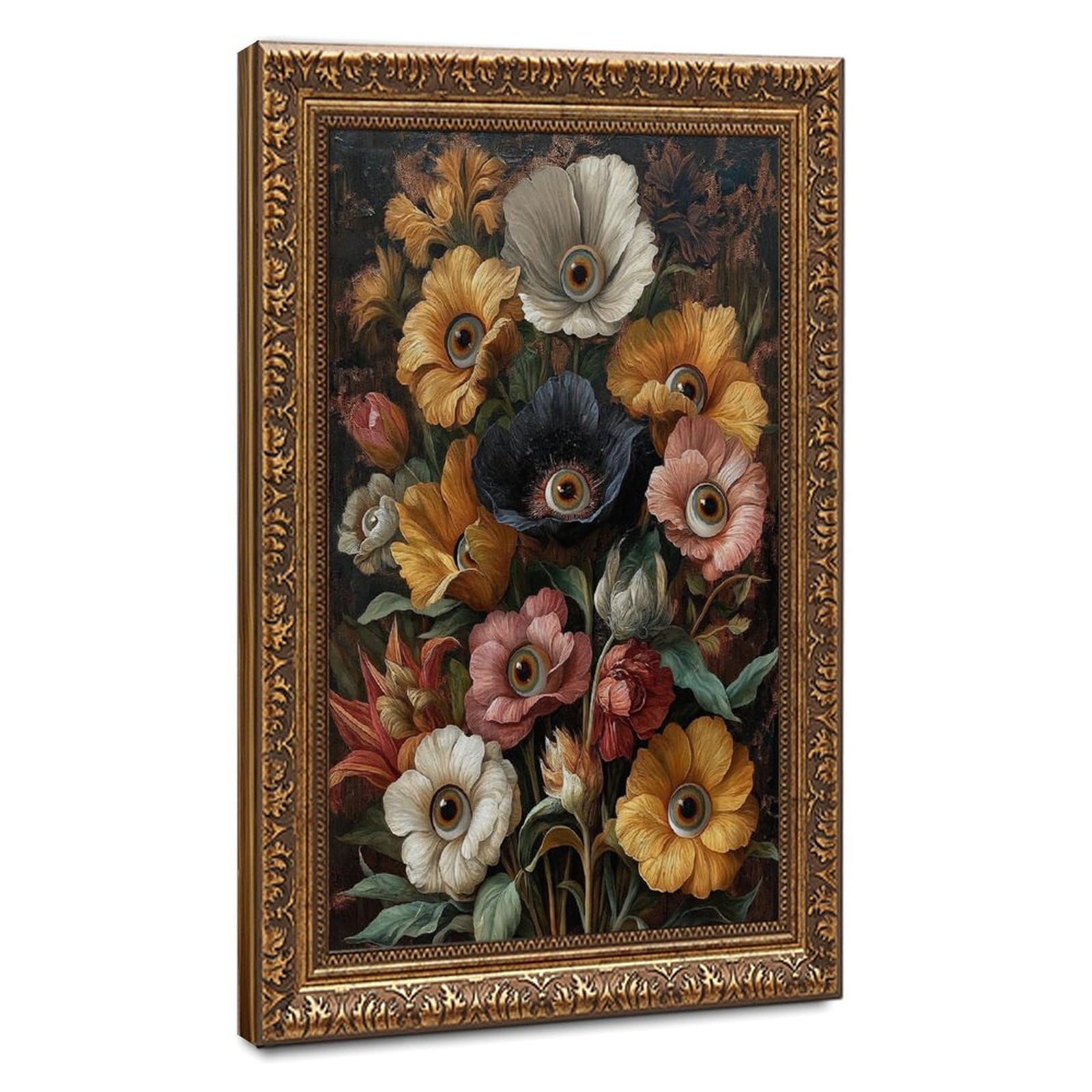Bareronor Beige Surreal Botanical Eye Canvas Poster Bedroom Decor Landscape Office Room Decor Gift 20" L X 30" W