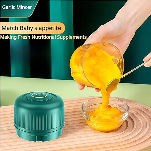 Miniatura 3 de Picadora de ajo eléctrica, procesador de alimentos pequeño portátil Mini, picador inalámbrico de ensaladas, máquina de alimentos para bebés de 11.8