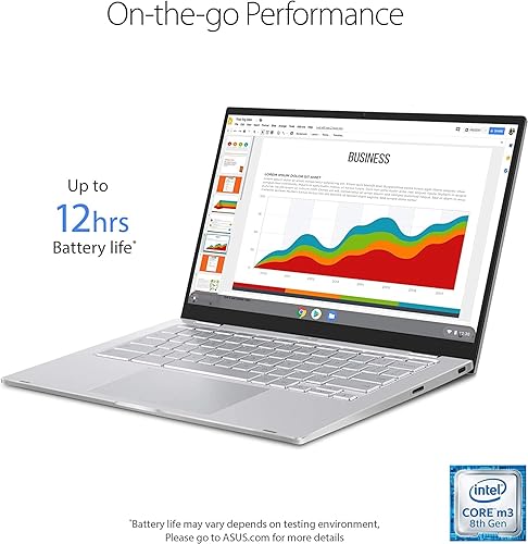 Miniatura 4 de ASUS Chromebook convertible Flip C433 UltraSlim Clamshell 2023 pantalla táctil FHD de 14 pulgadas Intel Core M3 8 GB de RAM 128 GB eMMC gráficos