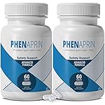 PhenAprin Advanced Diet Pills (Pack of 2) - 120 Tablets - Appetite Suppressant & Thermogenic Fat Burner for Women & Men - 2 Month Supply of Energy & Metabolism Support