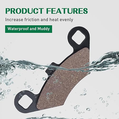 Miniatura 5 de Cyleto Pastillas de freno delanteras y traseras para Polaris Sportsman 500 400 335 Scrambler 400 500 Trail Blazer 250 400 Magnum 325 500 Sport 400