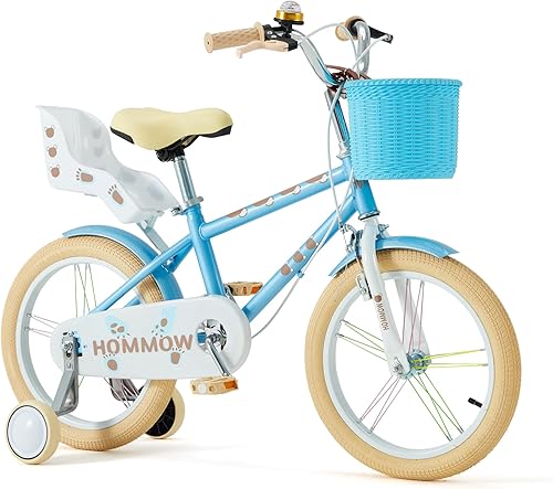 Miniatura 1 de Bicicleta infantil para niñas y niños de 3 a 12 años, bicicleta para niños de 12, 14 y 16 pulgadas, con ruedas de entrenamiento, serpentinas, cesta