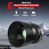Vista 2 de Objetivo retrato de 85mm f1.8 - Objetivo E Mount para Sony, enfoque manual (MF) para Sony A7C A7R A7S A7 A9 A6700 A6600 A6500 A6400 A6300 A6100