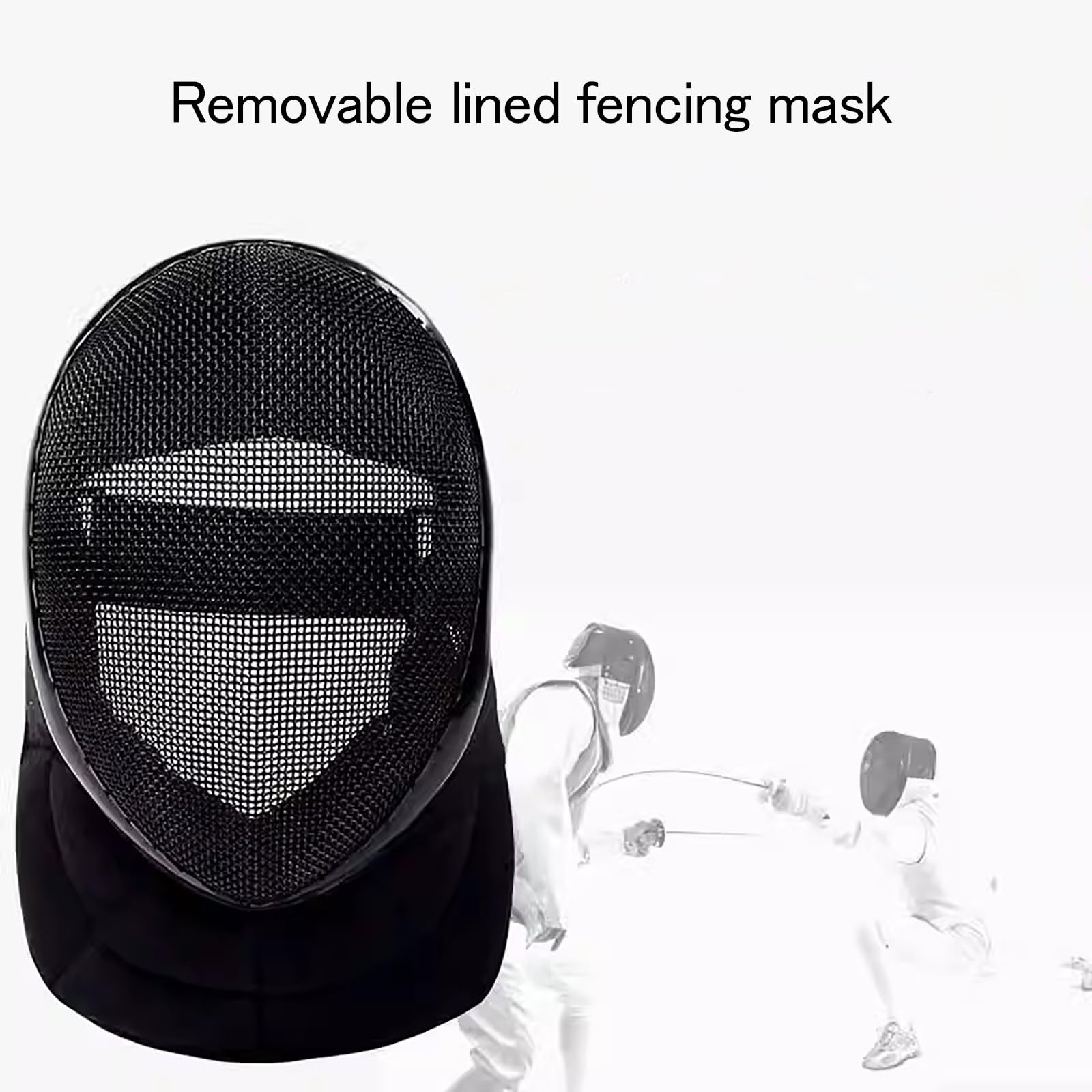 Fechtmaske, 1600N-Gesichtsschutz, Trainermaske, Gefüttert Mit Abnehmbarer Maske, Leicht Zu Reinigen, Bequem Zu Trainieren, Schützende Übungsausrüstung, Fechtschutz for Übungsausrüstung(M)