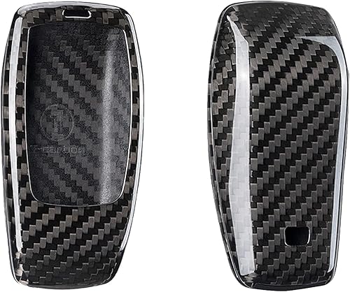 Miniatura 7 de M.JVisun Funda para llavero de fibra de carbono genuina para Mercedes-Benz 2019-2022 Clase C Clase G Clase 2017-2022 Clase E 2018-2021 S Class Smart
