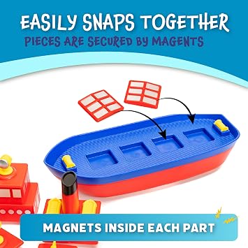POPULAR PLAYTHINGS Magnetic Build-a-Boat Bath Toy