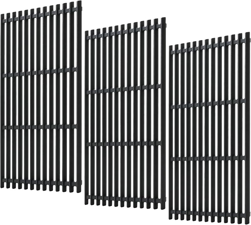 463242716 17" Cast Iron Grill Grates for Charbroil TRU Infrared 4 Burner 463255020 463257520 463276016 466242715 466242716, G533-0009-W1 Cooking Grates, Grill Replacement Part for Nexgrill 720-0882A