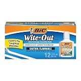 BIC Wite Out Extra Coverage Correction Fluid, 20 mL, White, 12-Count Pack – view 1