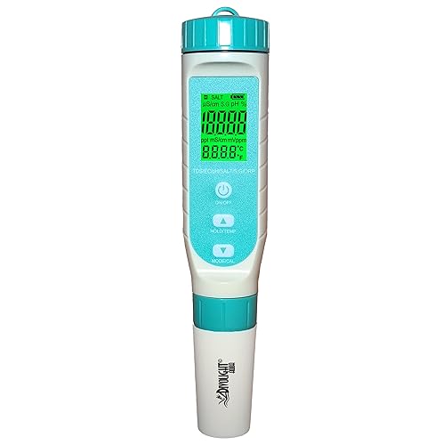 Divolight 7 en 1 medidor de la pluma del probador de la calidad del agua para las piscinas, agua potable acuarios hidropónico que cocina probador