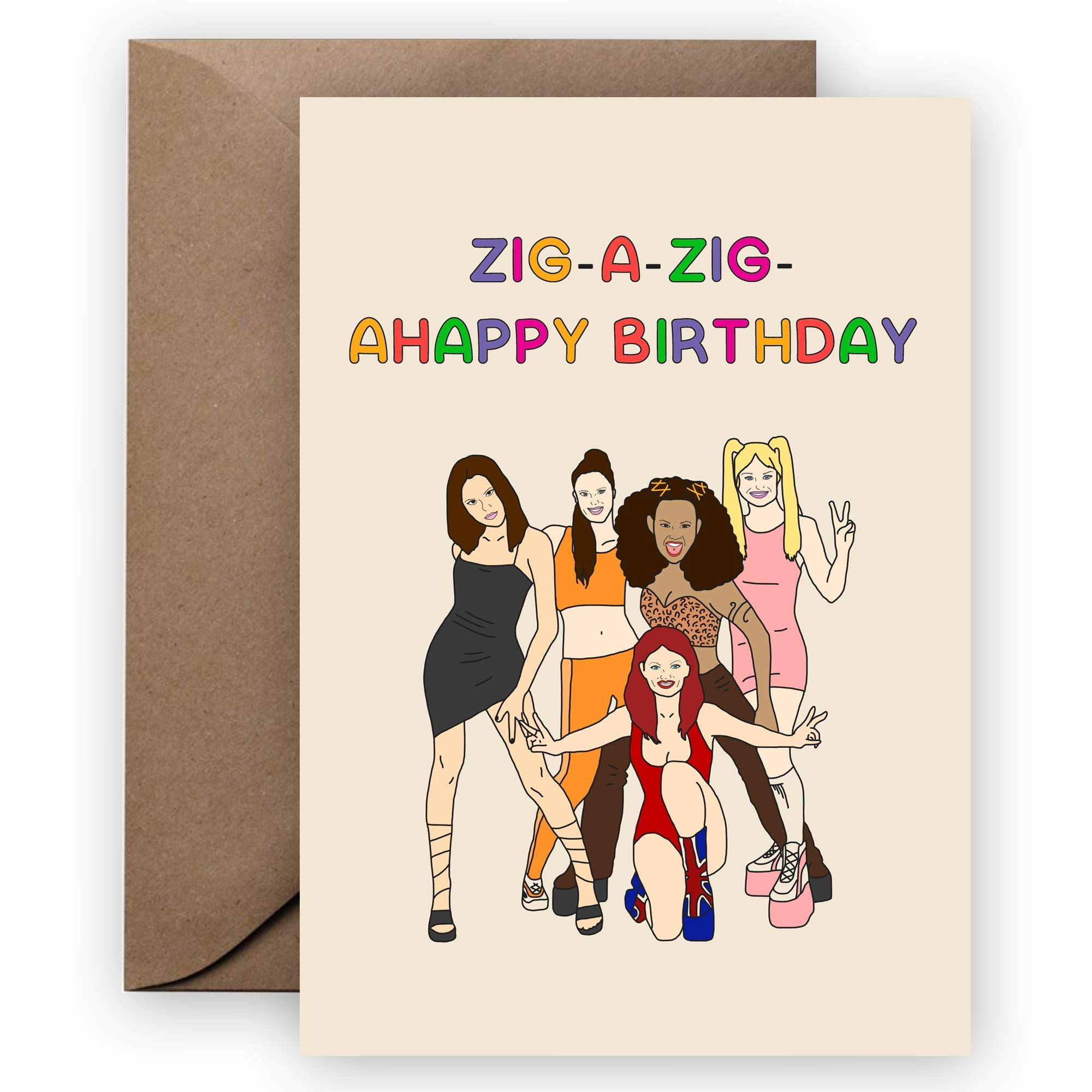 Spice Girls 90s Throwback Birthday Card
