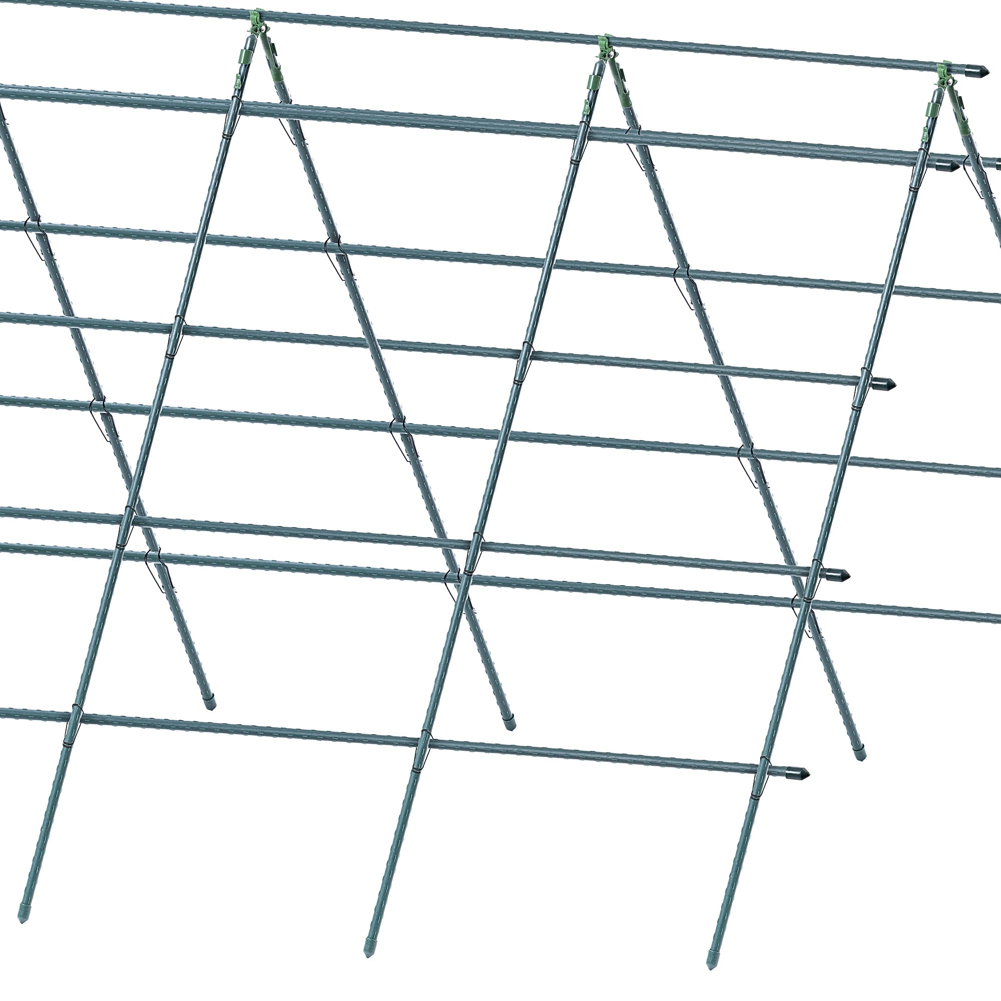 KADAX 100er Set Pflanzstab Verbinder Ø 11 mm, Verbindungsschnallen aus Stahl für Bambusstäbe, Tonkinklammern zur stabilen Fixierung von Rankhilfen im Garten
