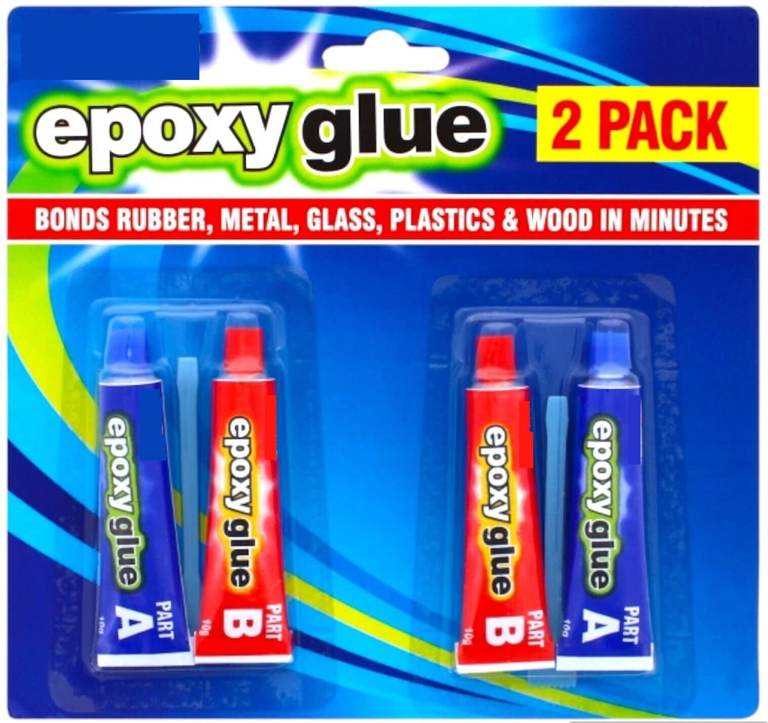 4 Pack Epoxy Hardener & Resin Glue Adhesive Kit Bonds Glass Metal