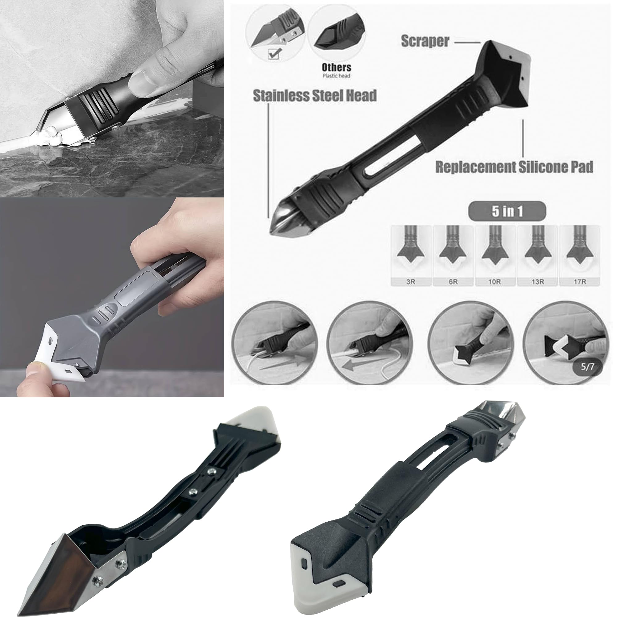 KBX64 - Pistola de calafateo profesional de 1/10 galón - Relación de empuje 25:1 - Resistente - Sin goteo - Cartuchos de 13 onzas - Pistola de calafateo para selladores de silicona y otros