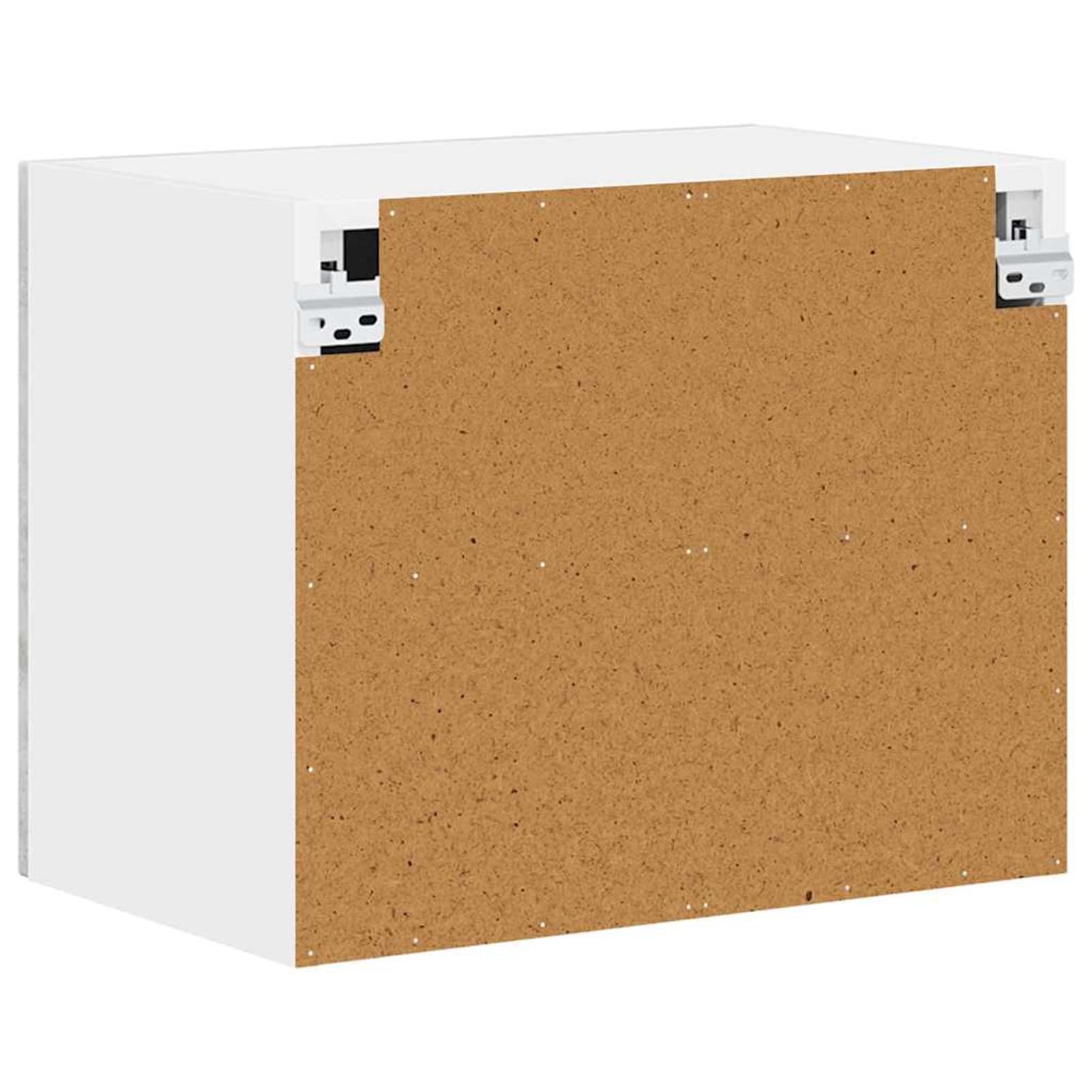 Homgoday Weiße Wandküche mit Regalbrettern & Metallgriffen - Stauraum für Küche & Gewürze Model884540
