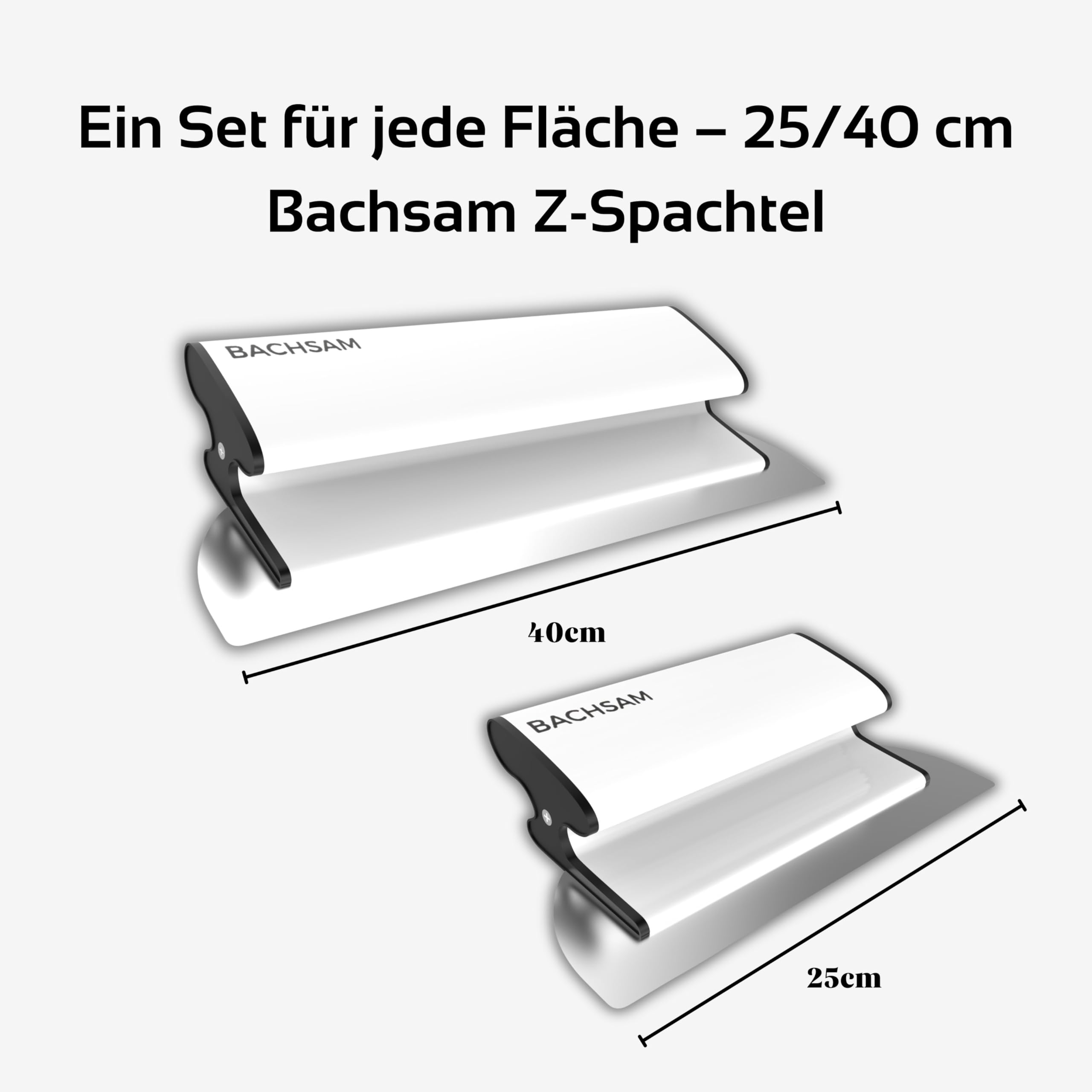 Z-Flächenspachtel 250, 400 mm – Profi Glättspachtel mit ergonomischem Komfortgriff, Schraubfixierung & 0,45 mm Edelstahlklinge – Trockenbau, Wandspachtel, Maler Werkzeug