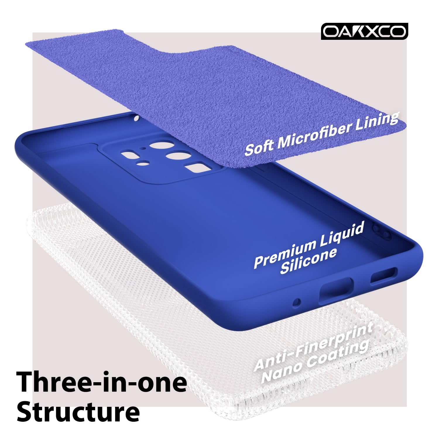 oakxco for Samsung Galaxy S24 Ultra Phone Case Liquid Silicone, Thin Slim Soft Rubber Gel TPU Plain Simple Cover for Women Girl Cute, Matte Solid Color, Brown Khaki Nude — view 751