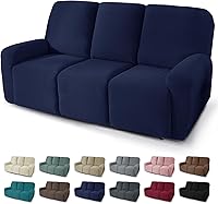 Vista 51 de JIVINER 5 Piezas Fundas Elásticas para Sofá Reclinable Funda para Sofá Reclinable con Parte Inferior Elástica Jacquard Ajustada Reclinable Funda