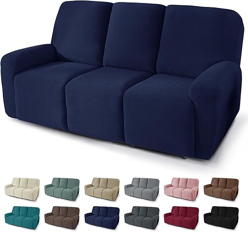 Miniatura 51 de JIVINER 5 Piezas Fundas Elásticas para Sofá Reclinable Funda para Sofá Reclinable con Parte Inferior Elástica Jacquard Ajustada Reclinable Funda