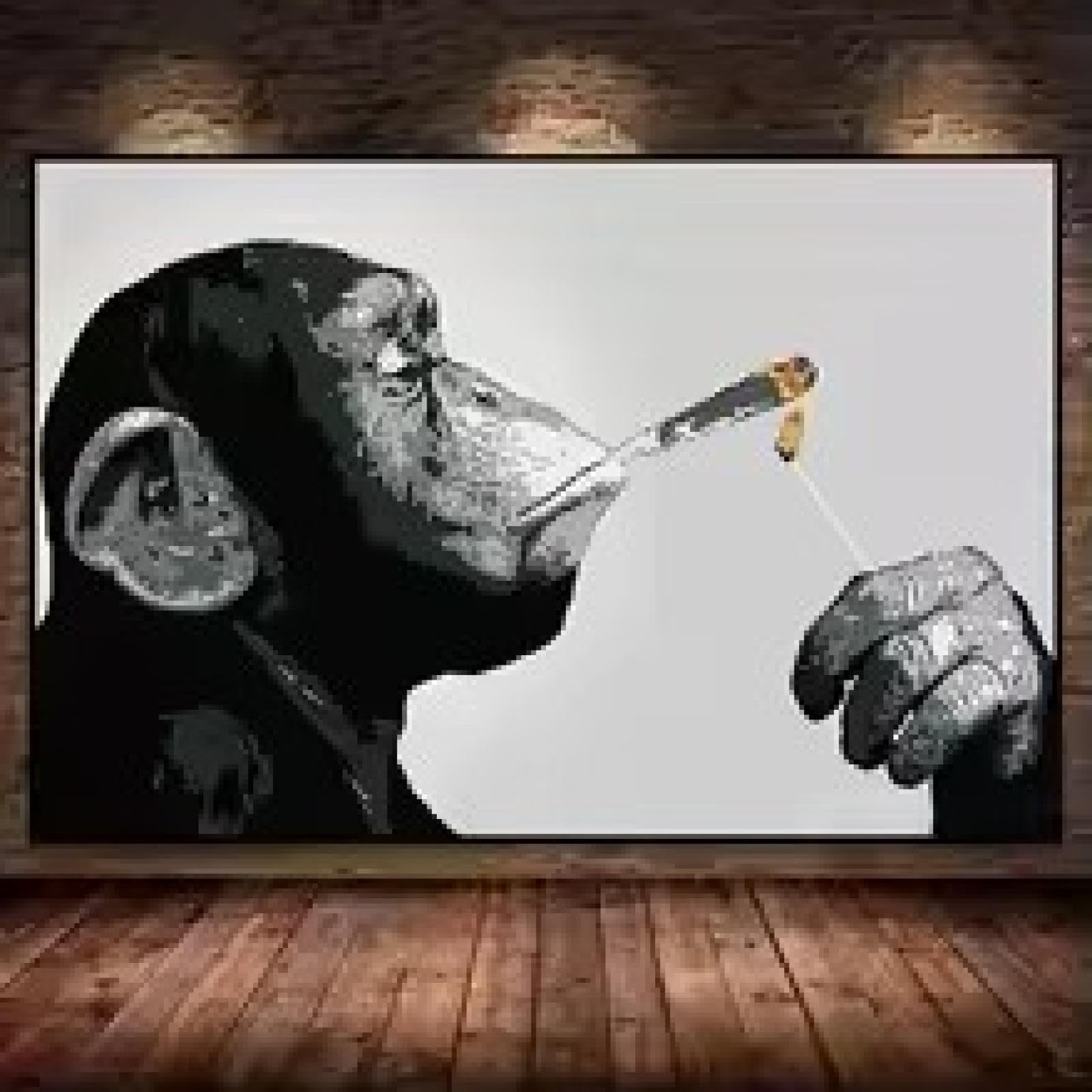 Peinture singe orang-outan sur toile premium, impression jet d'encre haute définition - 8