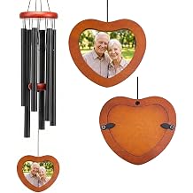 Photo Frame Design Wind Chimes for Outside Soothing Melodic Wind Chime 26" to Create a Zen Atmosphere. Sympathy/Memorial Gift, Indoor Outdoor Garden Patio Decoration