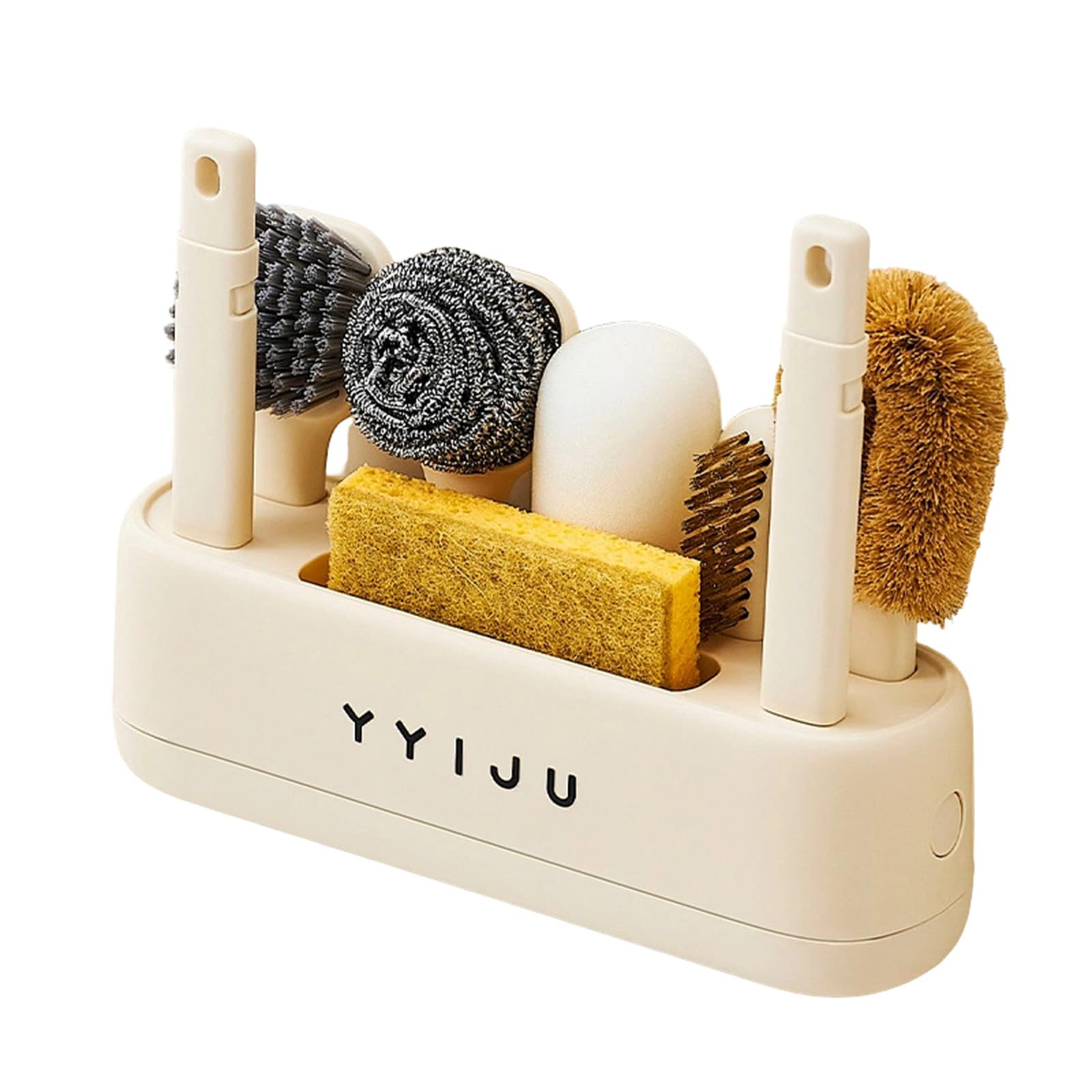 Tableware Brush Set with Storage Holder, Kitchen Scrubber and Sponge Set for Pans, Cookware, Sink, Stove, Countertop Scrub Brush Pan Scrubber Sink Holder Stove Scouring Pad Cookware Countertop Sponge