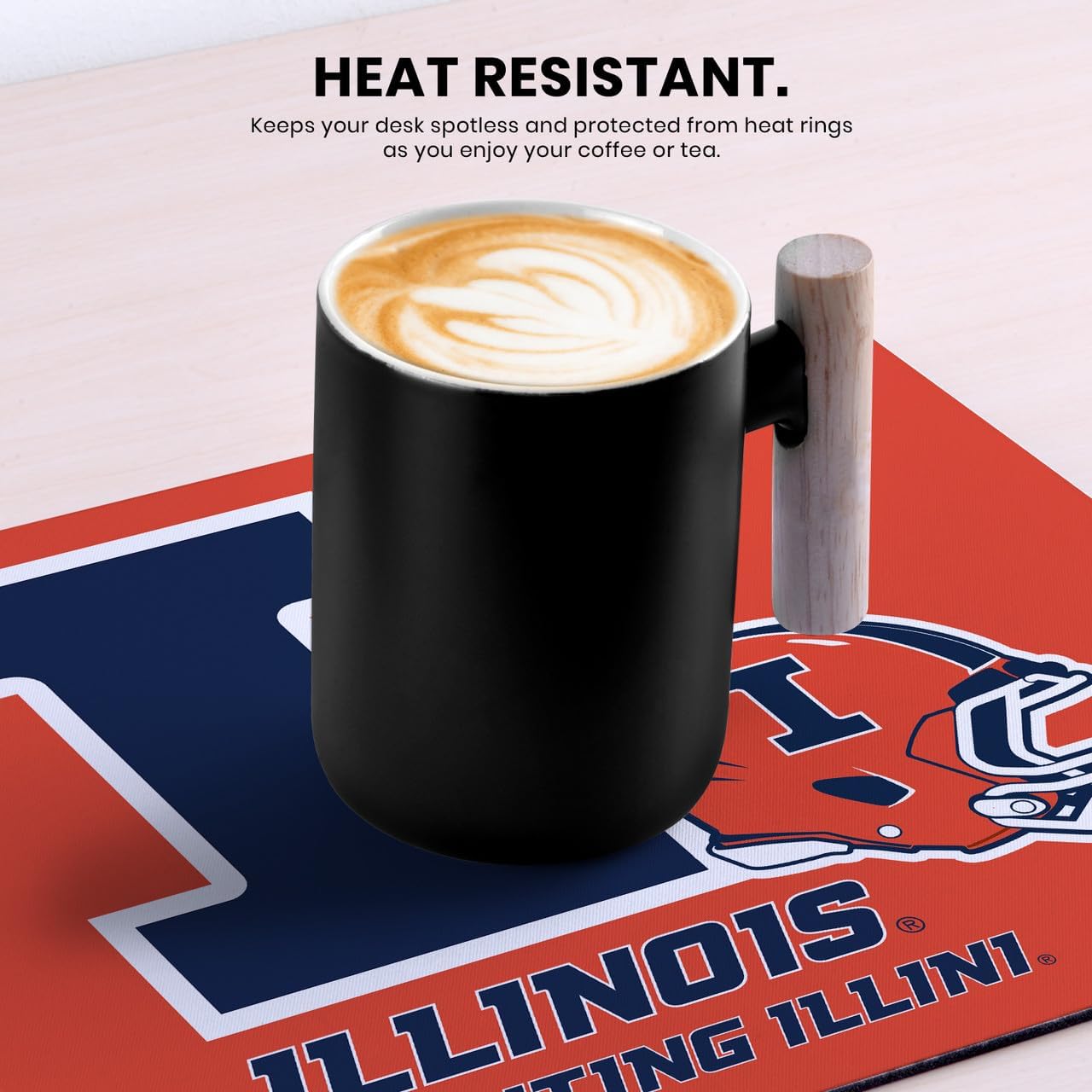 Head Case Designs Officially Licensed University of Illinois U of I Fighting Illini University of Illinois 9.84 x 11.81 x 0.12 inches (250 x 300 mm) - S Gaming Office Desk PC Keyboard Mouse Mat Pad - Image 6