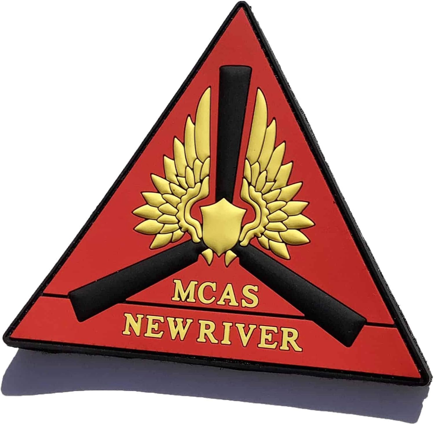 Squadron Nostalgia LLC MCAS - Parche de PVC New River - Gancho y bucle, 4 pulgadas, Multicolor -