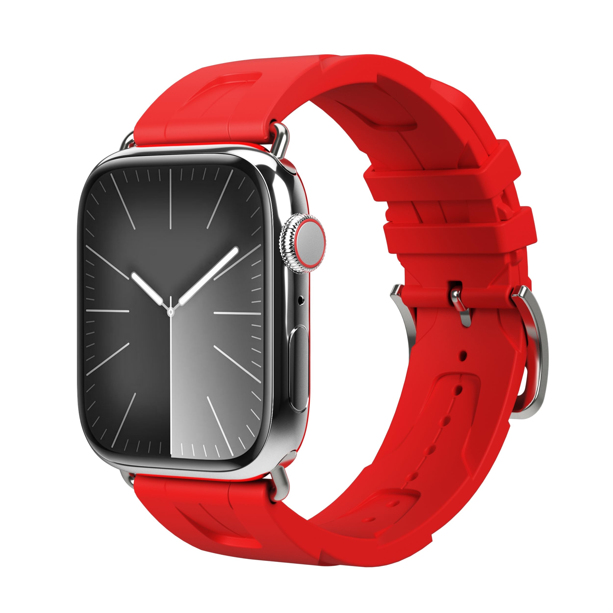 VONMÄHLEN Agatino Band - Stilvolles Watch Armband, Wasserabweisend, Langlebig, Aus Silikon und Edelstahl, Perfekte Passform