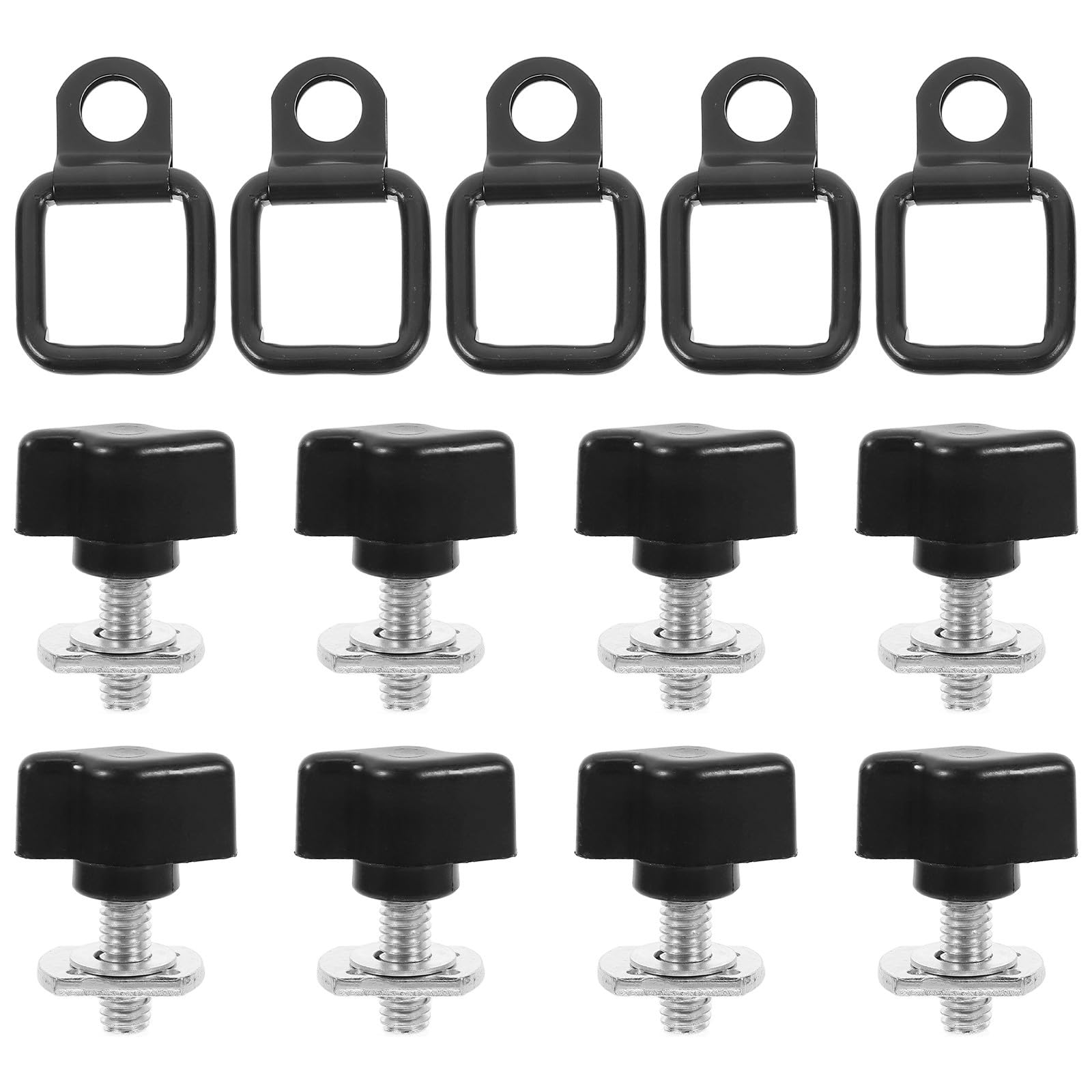 Crochets de toit PLAFOPE, kit 8 vis fixation rapide coffre voiture, stabilité ABS fer - 8