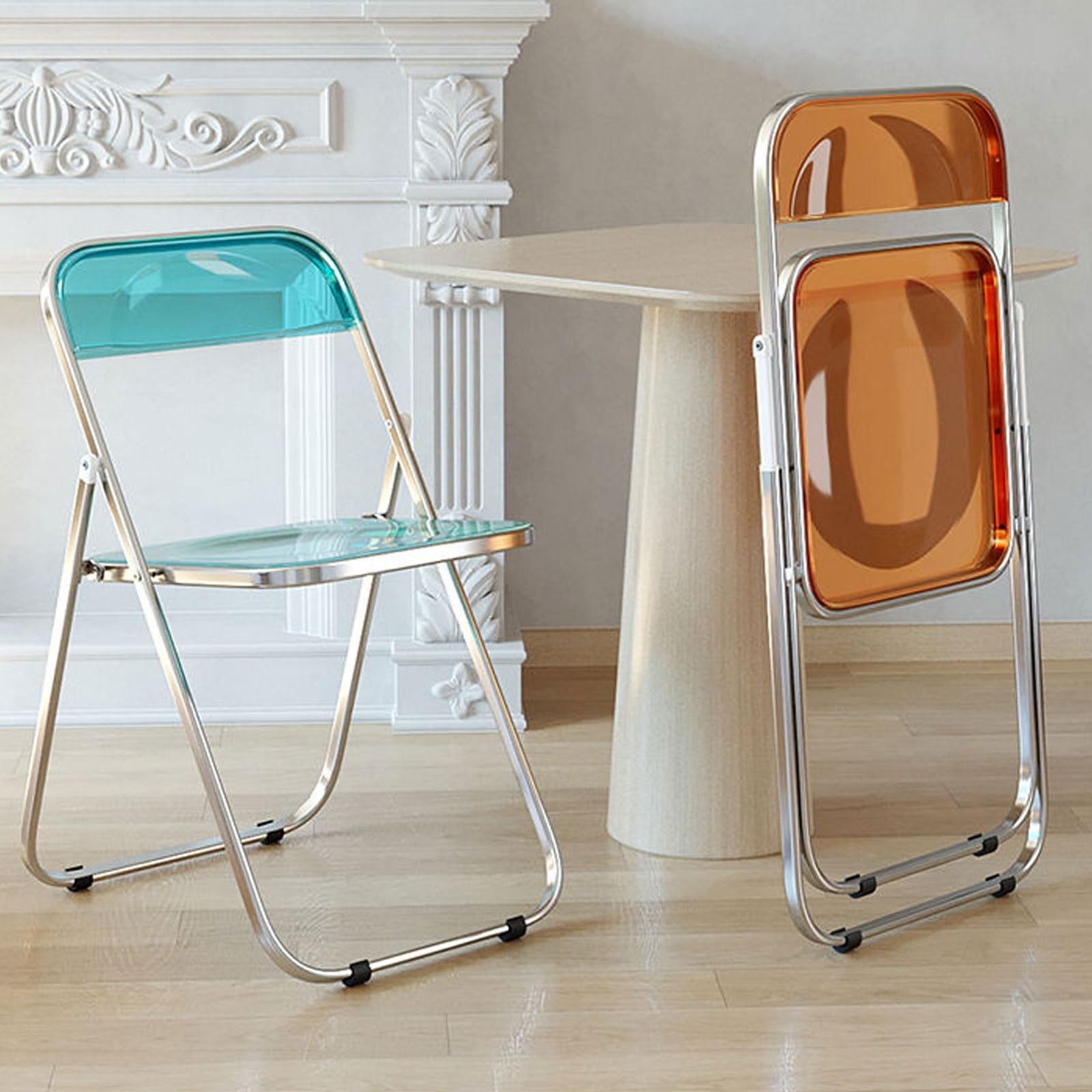 Amazon｜折りたたみ椅子 アクリル折りたたみ椅子 現代折る透明な