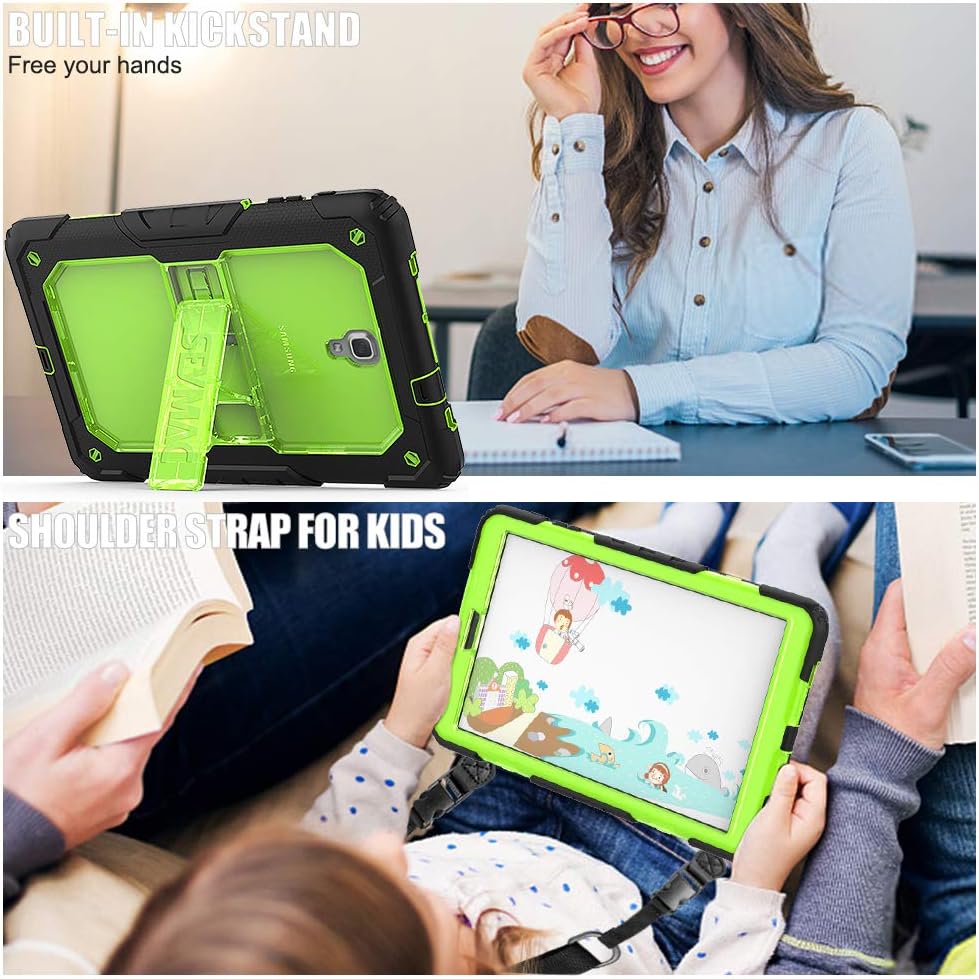 SEYMAC stock Case for Galaxy Tab A 10.5 SM-T590/T595/T59710.5 Inch 2018 (Green+Black)