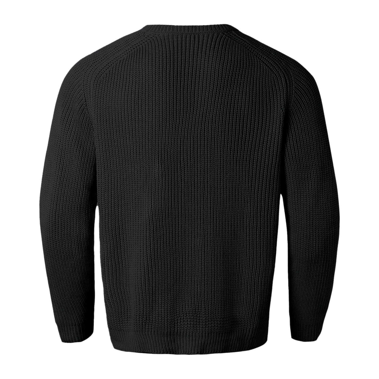 Générique Pull en Tricot pour Homme，Tricot avec Col Rond，Pull d'hiver，Pull pour Homme，Couleur Unie Classique，Loisirs，Tricot，Col Rond，sans Capuche，Pulls Homme，Pull Homme Hiver Chaud