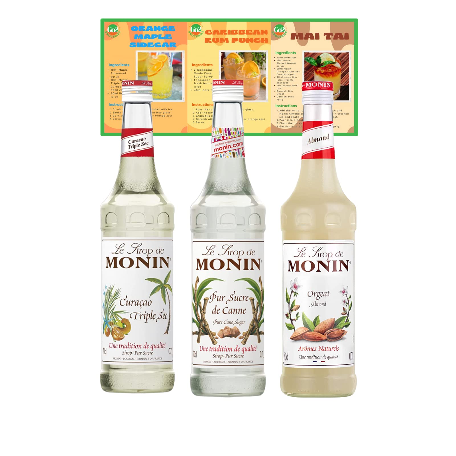 Buy Flavoured Cocktail Syrup Bundle Contains Monin Premium Pure Cane