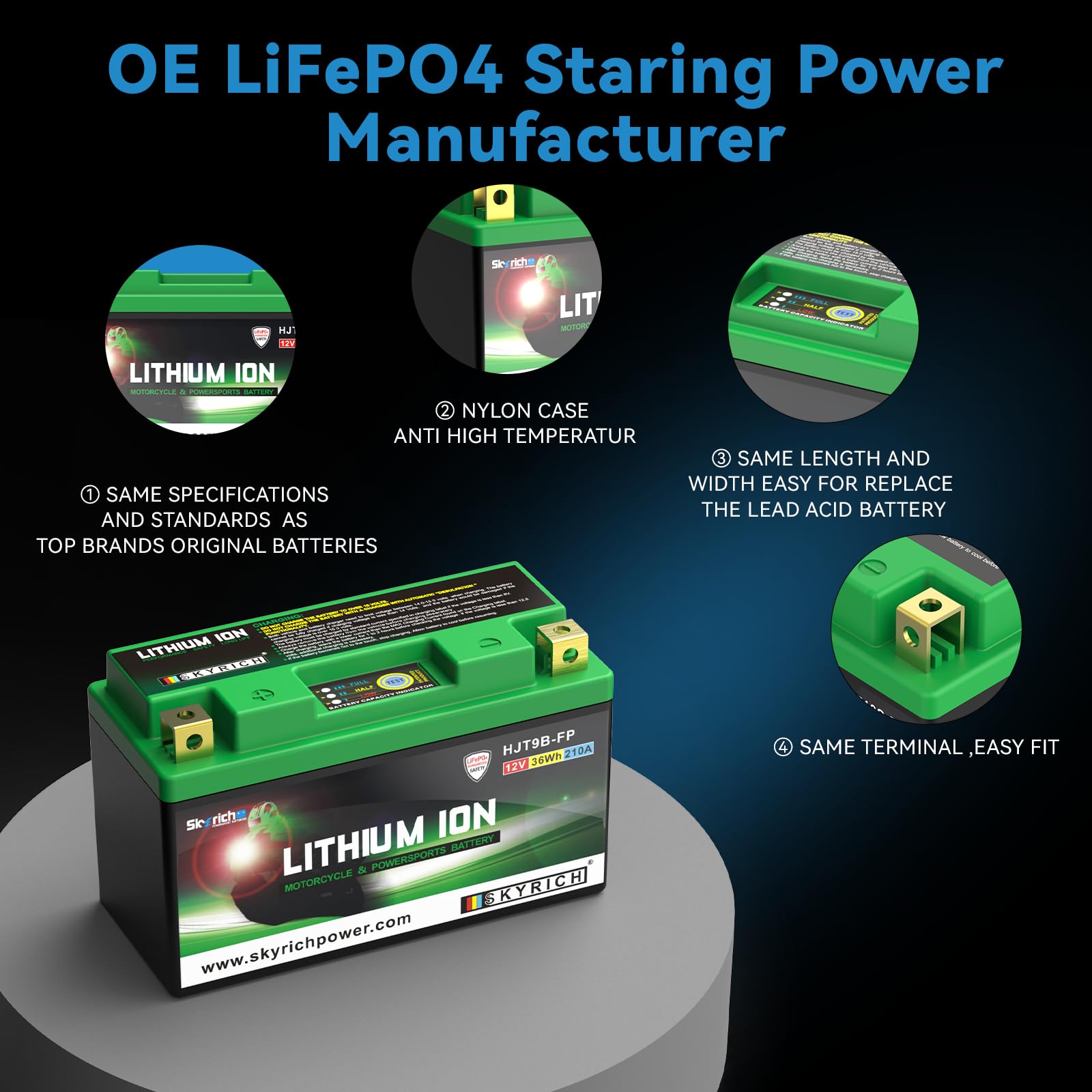 Batterie Skyrich Lithium HJT9B-FP