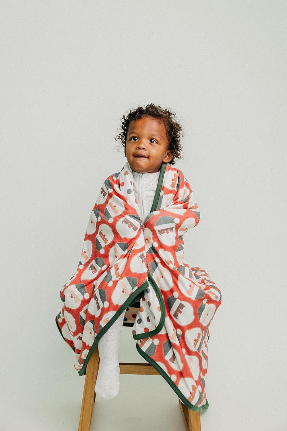 Copper Pearl Large Premium Knit Baby 3 Layer Stretchy Quilt Blanket 'Claus'