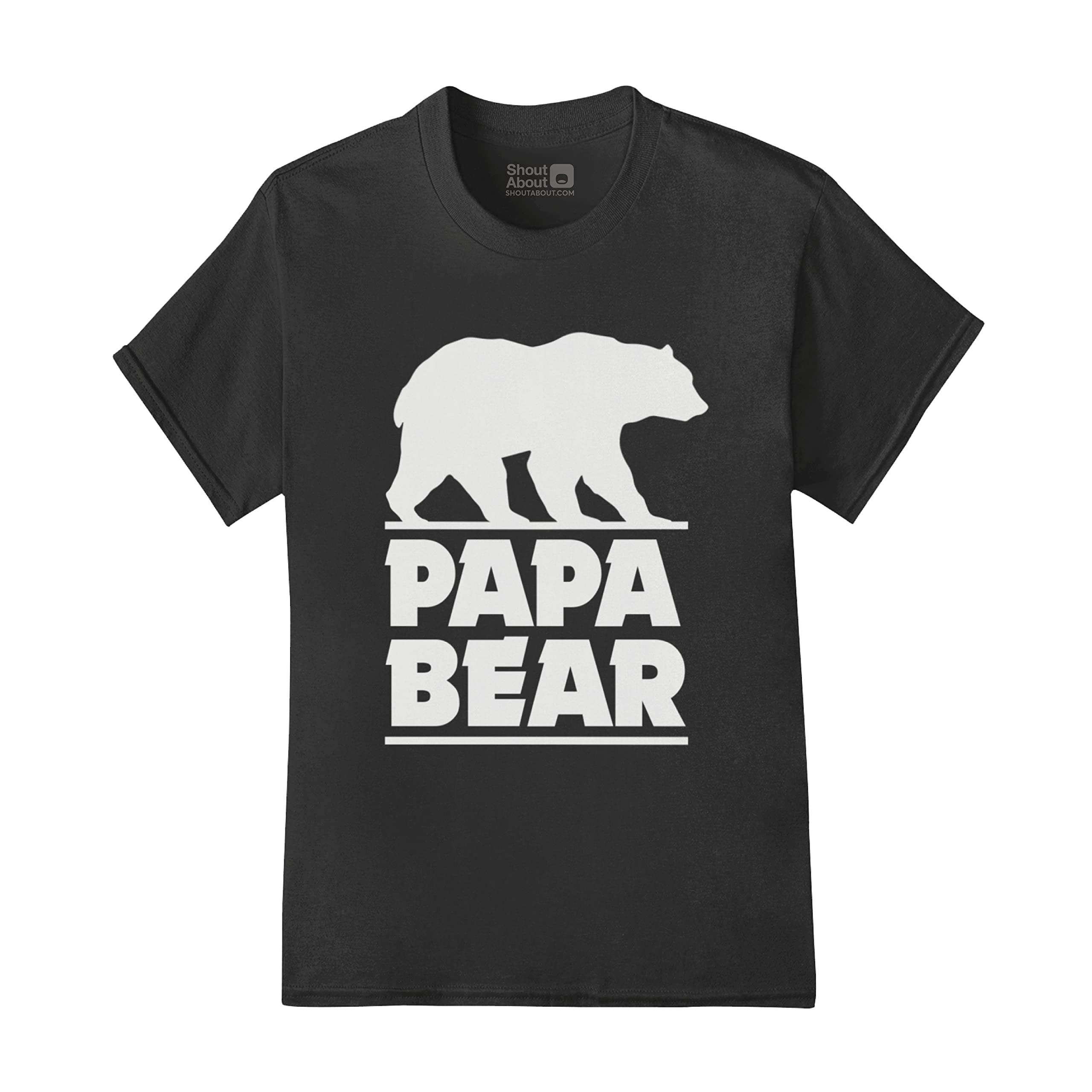 SHOUT ABOUTPAPA Bear Fathers T Shirt Gift for Dad