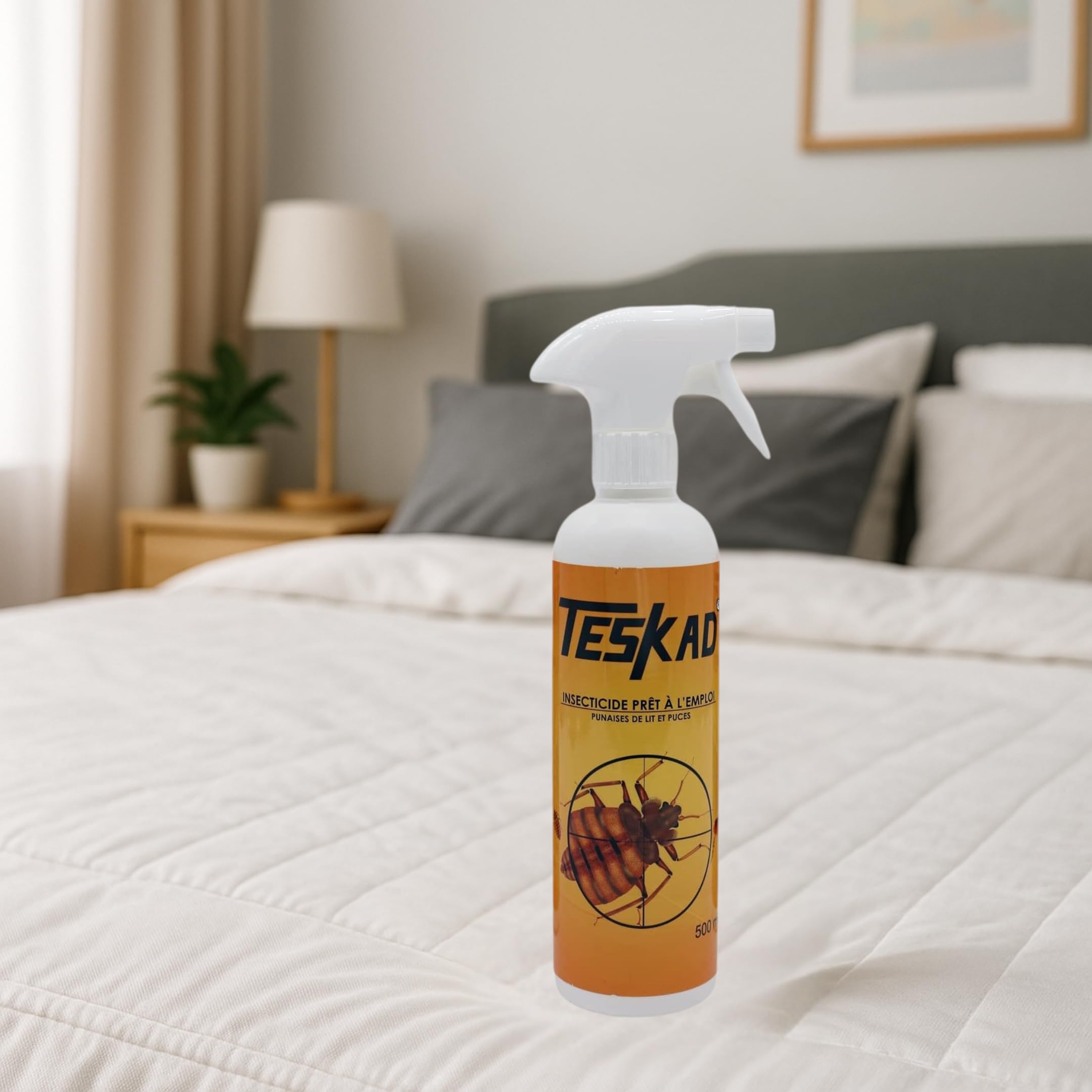 Spray Anti-Punaises de Lit 500 ml (3) – Insecticide Prêt à l'Emploi – Action Choc & Rémanente Jusqu'à 2 Mois – Sans Odeur – Idéal pour Matelas, Sommiers, Tapis & Textiles