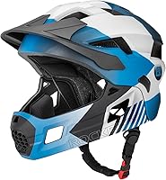 Vista 10 de ROCKBROS Casco integral para niños Cascos de bicicleta para niños Casco ligero de bicicleta de montaña para niños pequeños Desmontable para MTB BMX