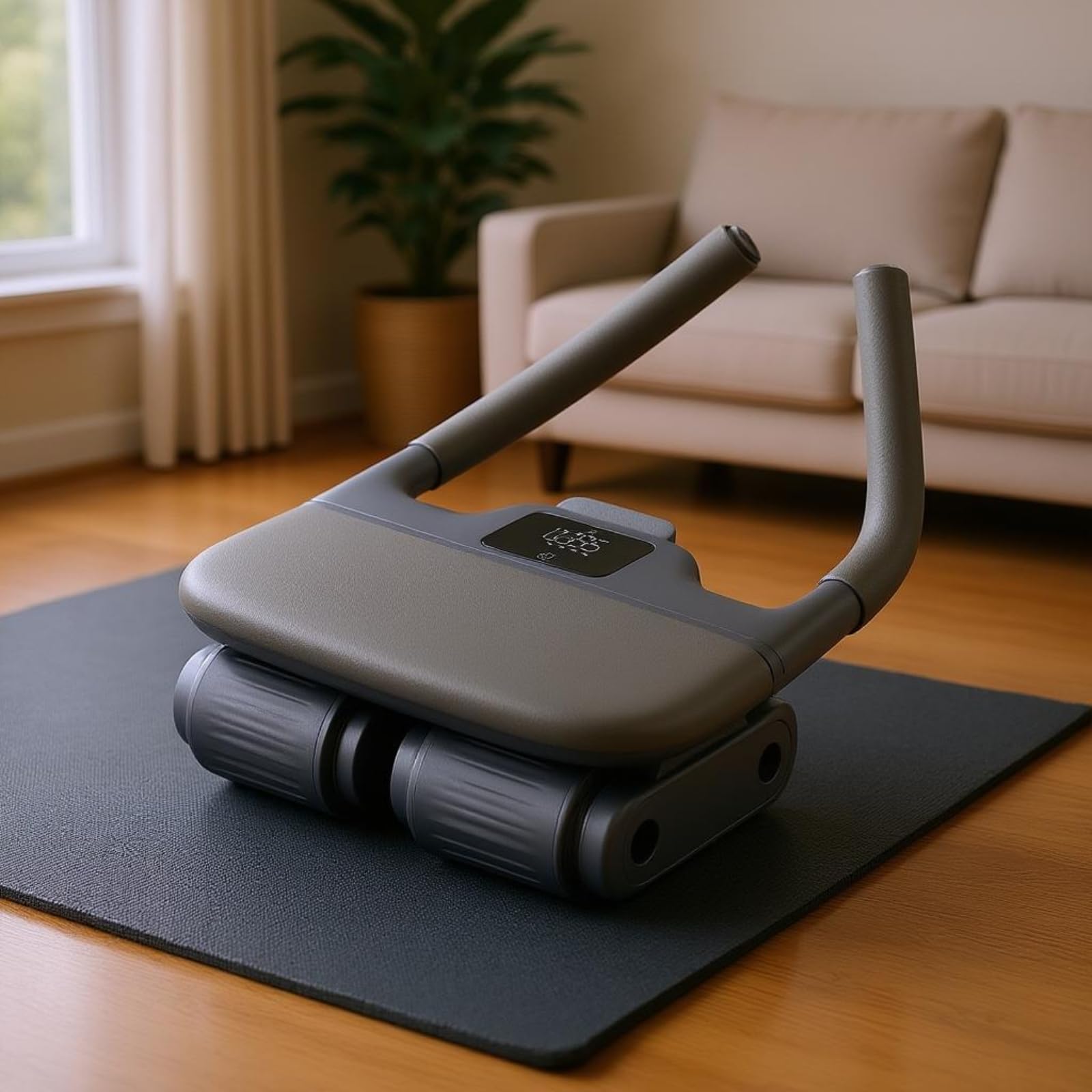 Baoblaze Rueda Abdominal Rodillo de Ejercicio Entrenador de Core Aparato de Fitness con Estabilidad y Comodidad Acolchada Guía Controlado y Parte Adecuada para