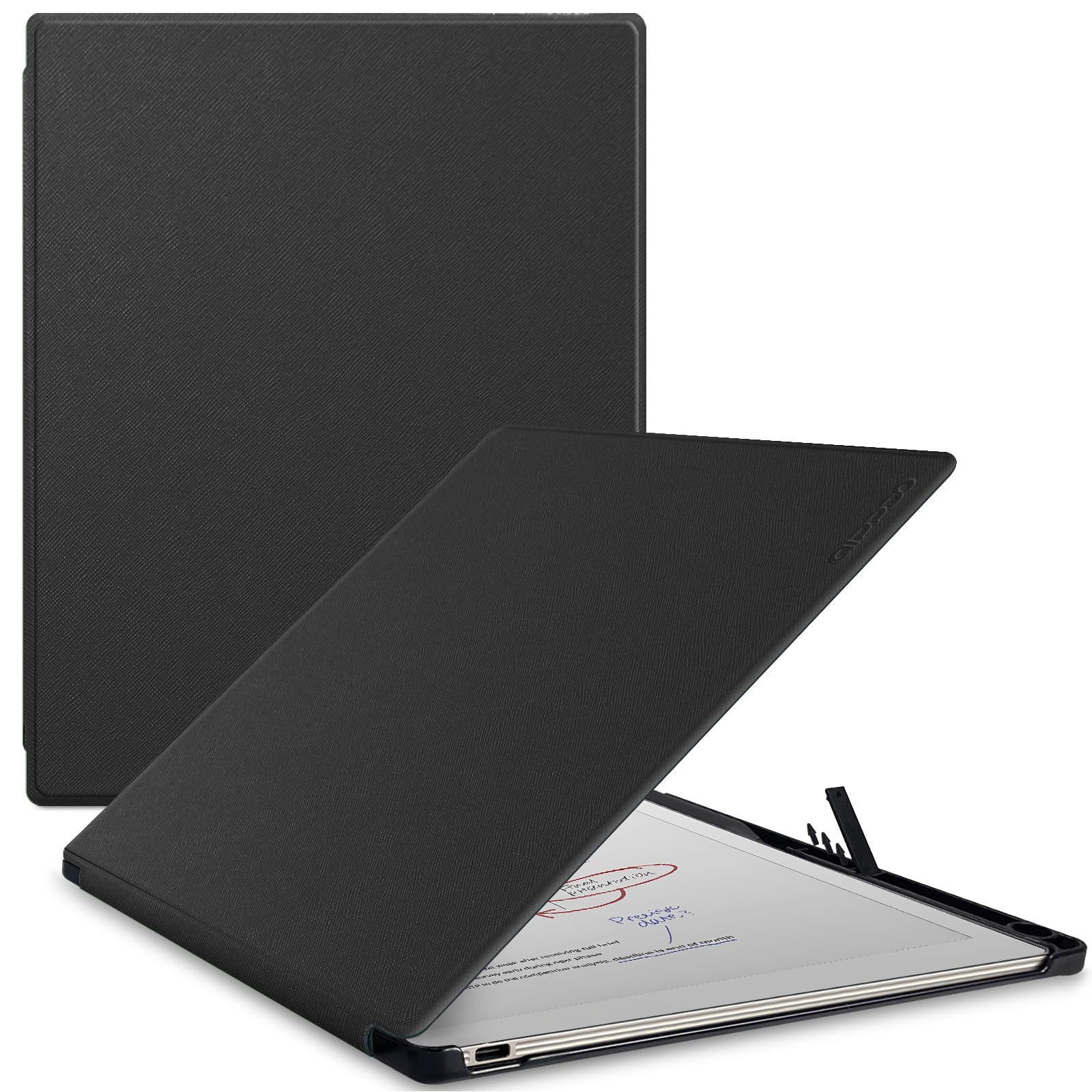 Case for Remarkable Paper Pro Tablet 11.8" (Released in 2024), Hard Back Shell Protective Book Folio Cover with Built-in Pen Holder, with Auto Sleep/Wake Function.