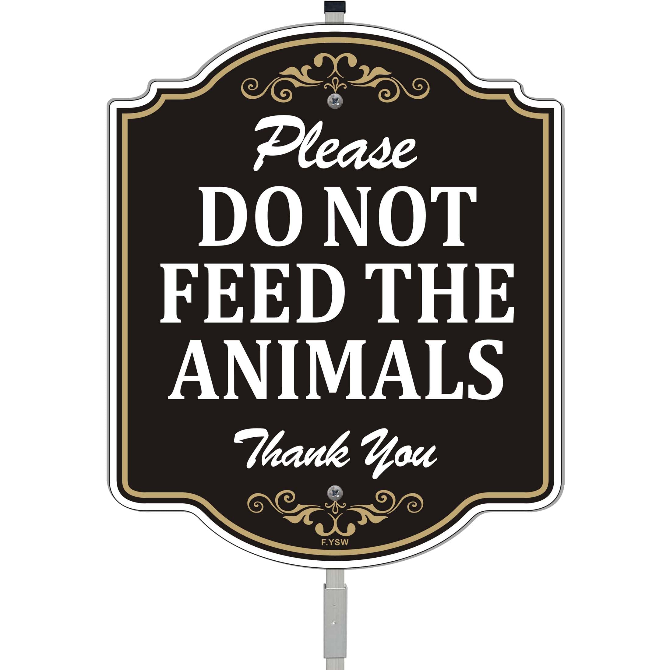 Panneau Please Do Not Feed The Animals extérieur en métal 30x25 cm
